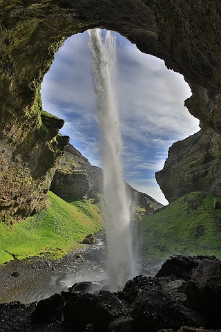 Landschaft Kvernufoss